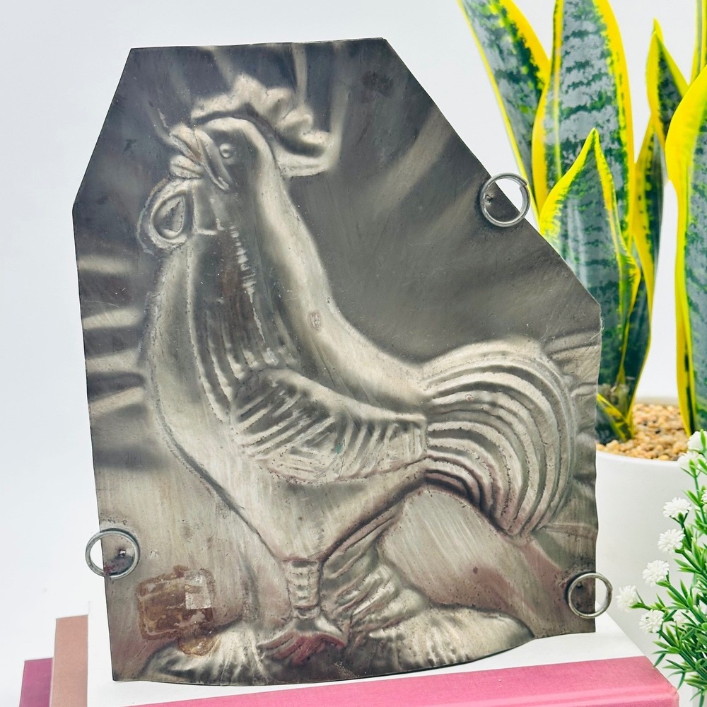 Vintage Rooster Metal Chocolate Mould Farmhouse Kitchen Decor Chicken Mold‎